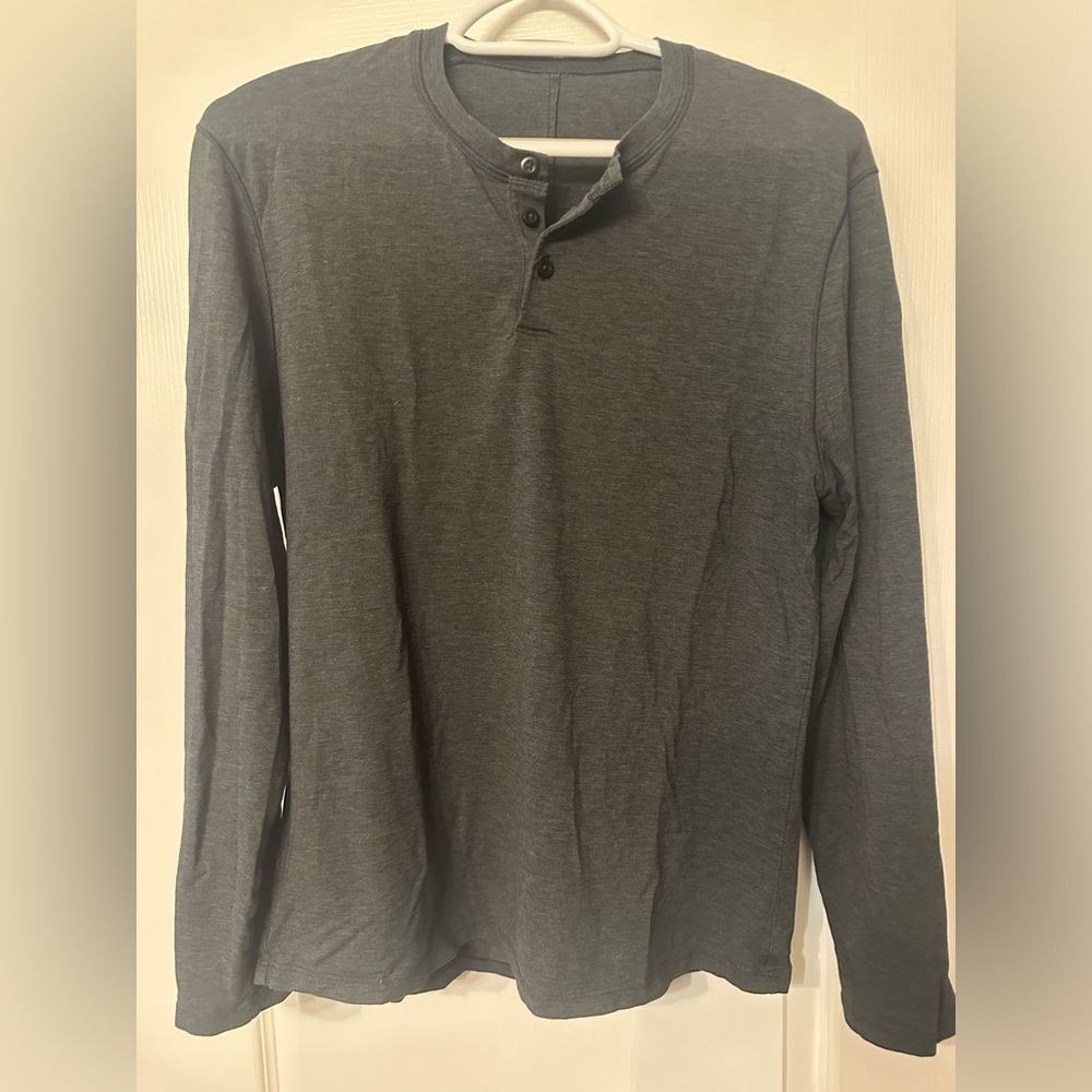 Lululemon Men's Gray Henley Shirt
